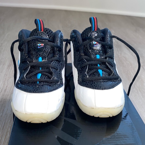 Nike little posite pro (Td) toddler sz 9 blue hero red orbit blanc/ heros blue - Picture 3 of 5